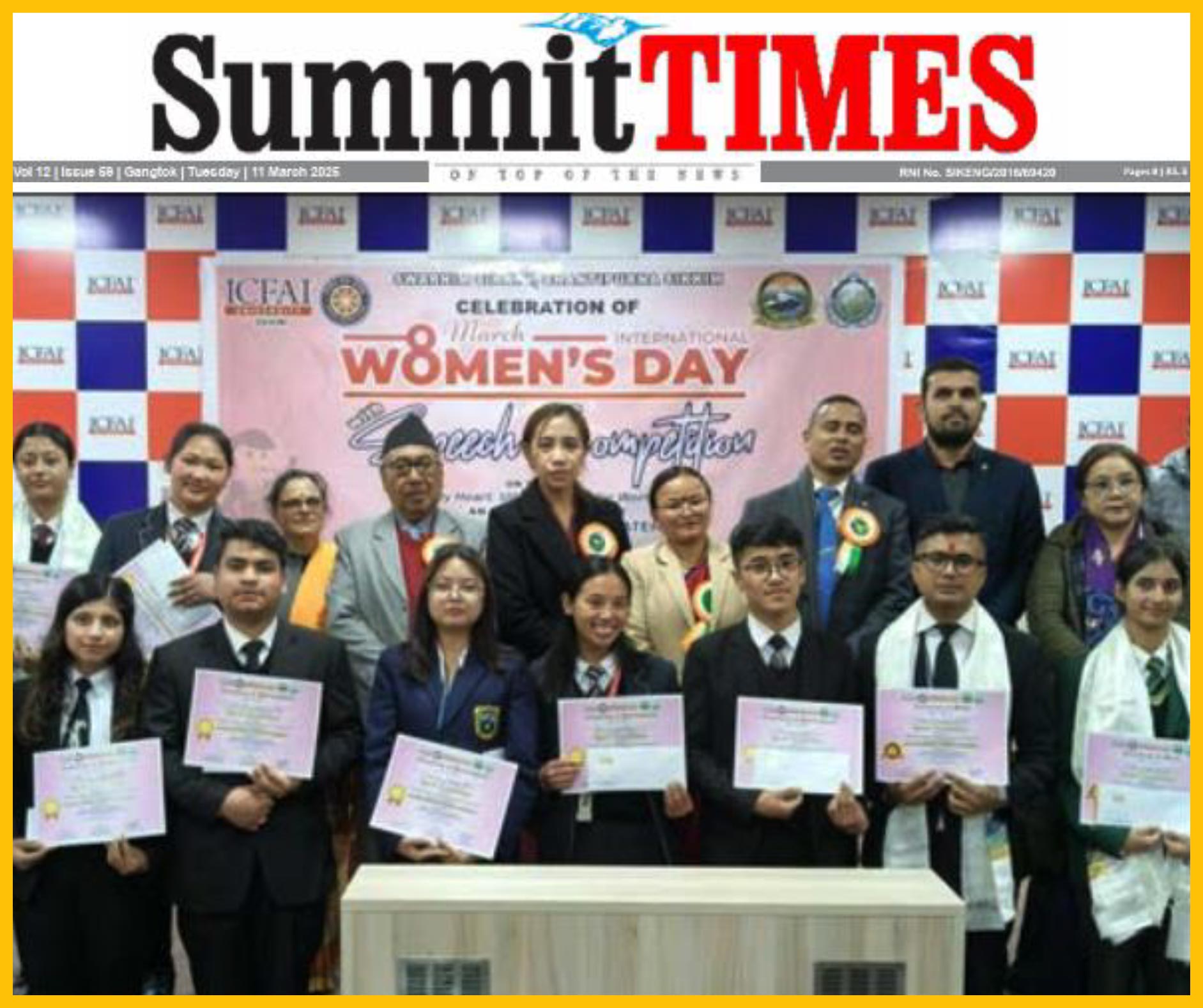 ICFAI University marks Women's Day with speech competition