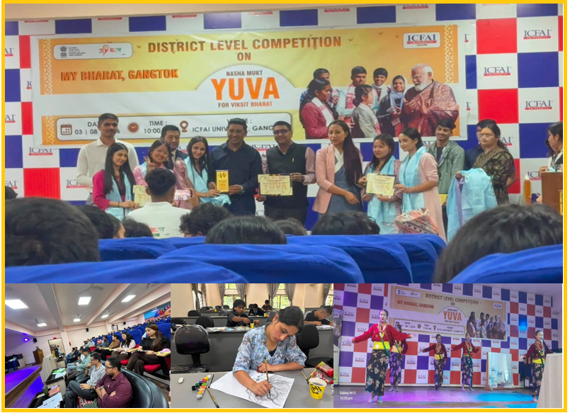District-Level ‘Nasha Mukta Yuva for Viksit Bharat’ Competition Successfully Held at ICFAI University Sikkim