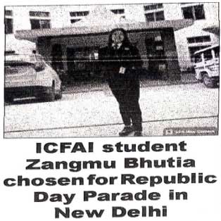 Zangmu Bhutia Selected for Republic Day Parade 