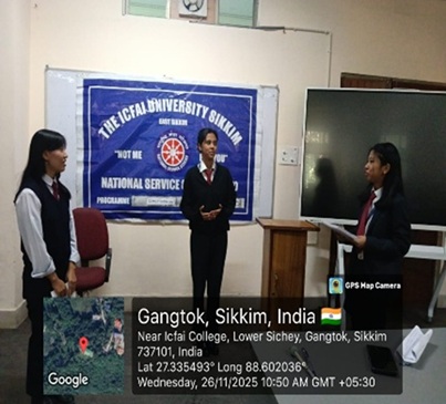 Honouring the Constitution: NSS Cell of ICFAI University Sikkim