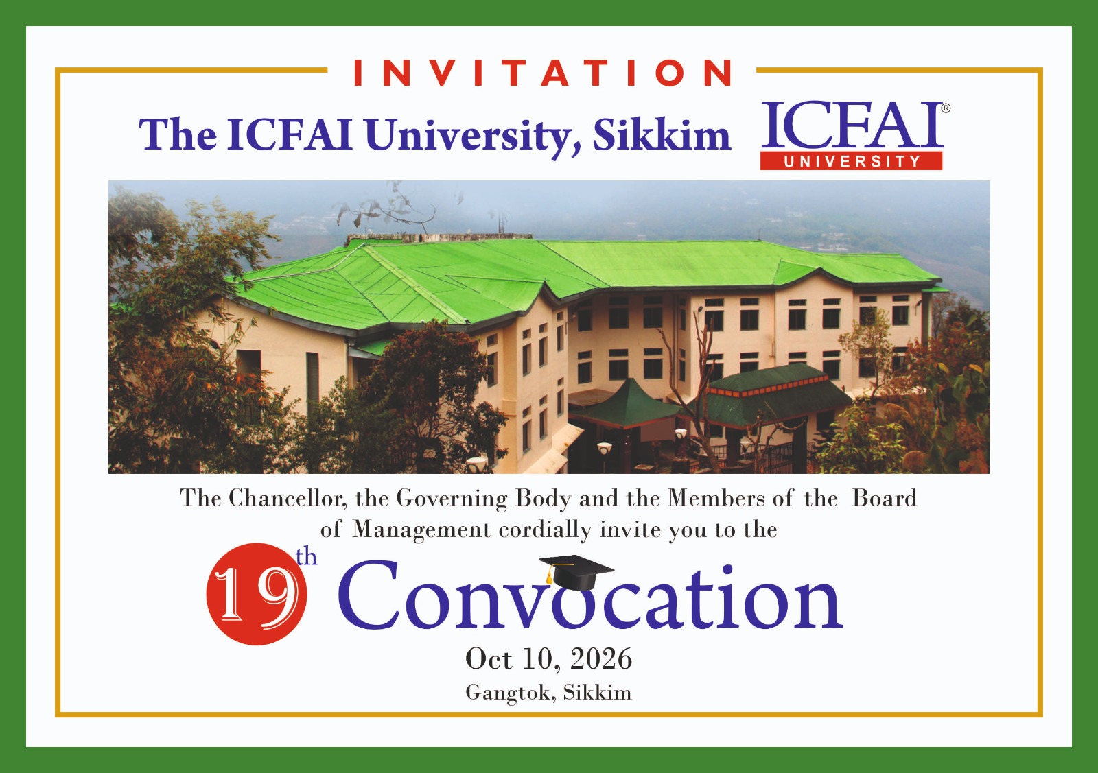 INITATION The ICFAI University, Sikkim